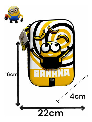 MIC Cartuchera Semi Rigida Escolar Minions Banana Diseño Único 1