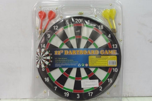 PMC Tiro Al Blanco Reversible 30 Cm Juego Con 4 Dardos 3