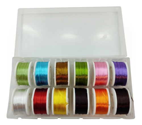 Set of 12 Grey Gull Floss Bobbins in Various Colors for Fly Tying 0