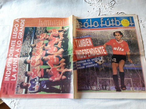 Solo Futbol N° 196 3/4/1989 Poster Chaco For Ever - Bochini 2