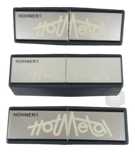Hohner Hot Metal Harmonicas C, G, A Pack of 3 2