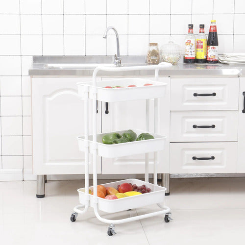 BUYGO Multi-Purpose 3-Tier Organizer Cart with Wheels 6