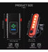 TMELAM Rechargeable USB LED Lights Set for Bicycle Front and Rear 4