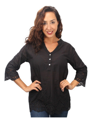 Good Look Blusas Mujer Broderie Importada Talle S M 5