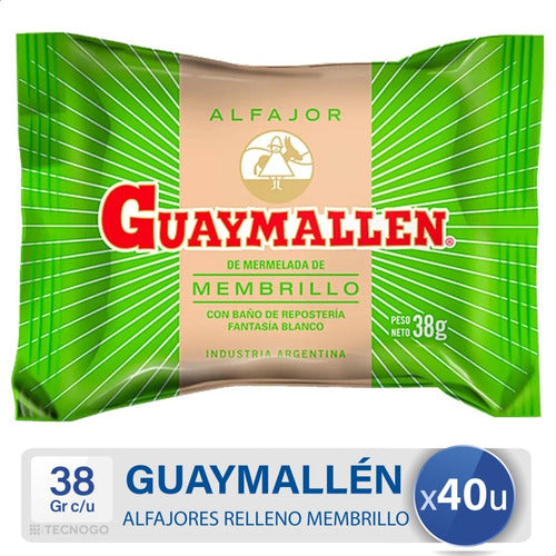 Guaymallén Alfajor Membrillo Dulce De Fruta Caja 40 Unidades 0