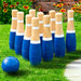 Hey! Play! Game Wooden Bowling Pins Set 4