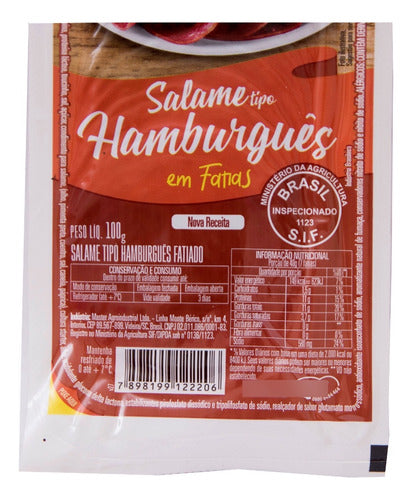 Salame Hamburgues Fatiado 100gr 2