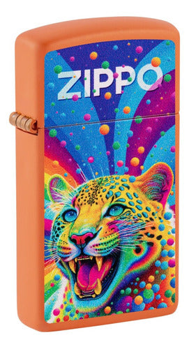 Zippo Slim Leopard Lighter Original Guarantee 0