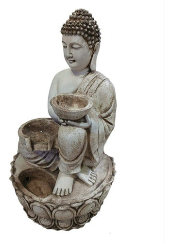Large Buddha Water Fountain with 3 Falls for Outdoor Garden 1