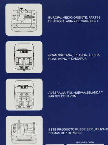 Universal Travel Adapter for 150+ Countries - Htec Traveler 1° 3