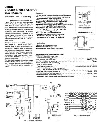 Cd4094 8-stage Shift-and-store Bus Register Pack X10 Unid. 1