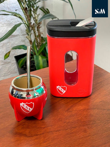Official Independiente Red Cai Kit with Mate and Yerba Mate Set 5