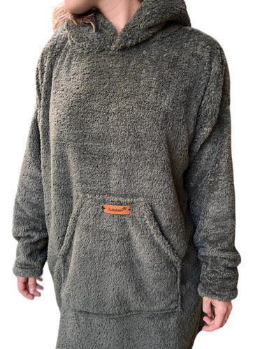 Oversize Lamb Fleece Unisex Hoodie Pajama 13