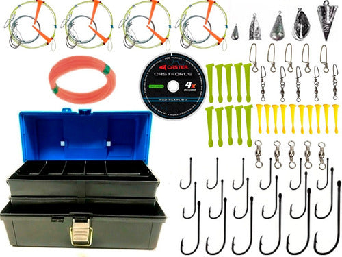 Mauri Fishing Kit Box + Hooks + Lines + Weights + Multi + Accessories 0