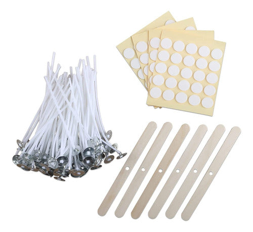 Milivixay Candle Wick Bundle: 100 Unidades de Mechas Para Velas de 8.9cm 0