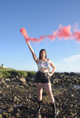 Bengala Efecto Humo Varios Colores X2 Cotillón Fiestas 3