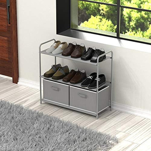 Simple Houseware 3-Tier Wardrobe Storage with 2 Drawers 2