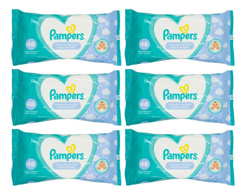 Pampers Kit X6 Toallitas Húmedas Aroma Caricia De Bebé 6c 0