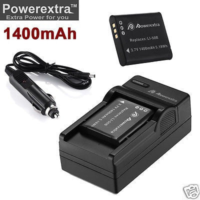 1 X Li-50b Batería + Cargador Para Olympus Tough 6000 8000 9 1