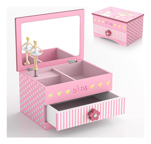 Caja De Música Princesa Con Bailarina Decorativa Para Niñas 0