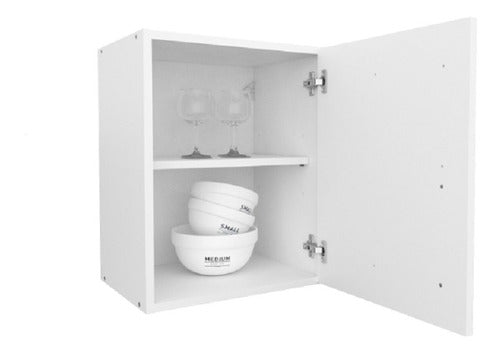 Mosconi White Wall Kitchen Cabinet with Shelves 0