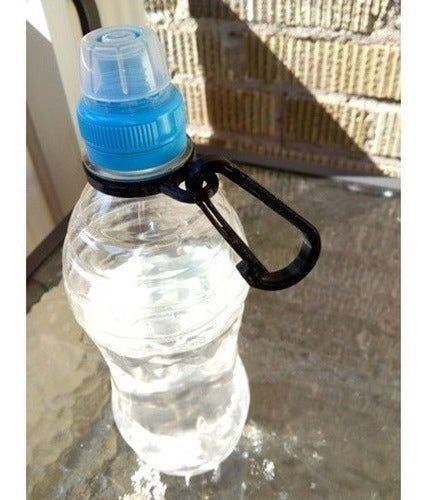 Pack of 2 Water Bottle Holder Supports with Carabiner for Trekking 0