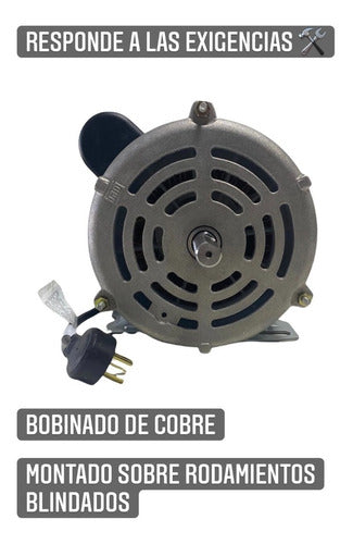 Motor Weg 1hp Para Hormigonera Trompito + Polea + Correa A30 5