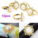 Favor 12pcs Napkin Rings Holders for Home Wedding Banquet Dinner Decoration 1