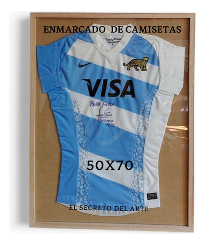 El Secreto Del Arte Enmarcado De Camisetas 50x70 Marco Natural Con Vidrio 0