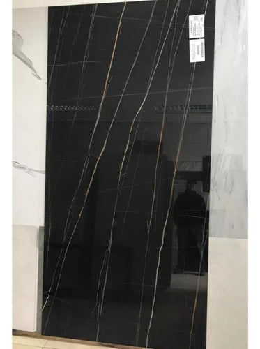 Porcelanato Spl Laurent Negro Brillante 120x240 Totos 0