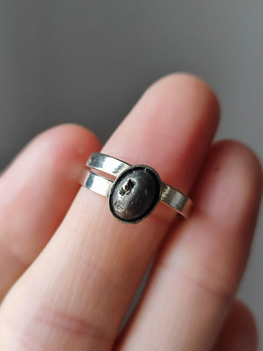 Corao Adjustable Natural Pyrite Ring 5