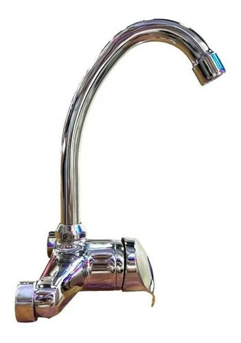 Wall Mounted Single Lever Faucet for Laundry and Kitchen with Swan Neck Spout 1