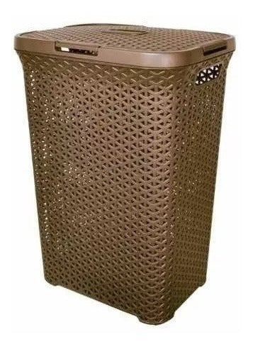 Colombraro Medium Rattan 30L Plastic Laundry Basket 4