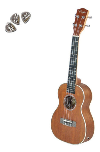 Parquer Electro Ukulele Concert Model UK250 with Case and Pick 1