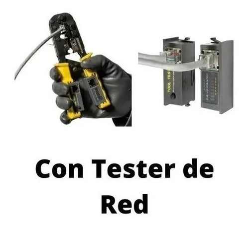 Pinza Crimpeadora Rj45 C Crique Y Tester De Red Crossmaster 0