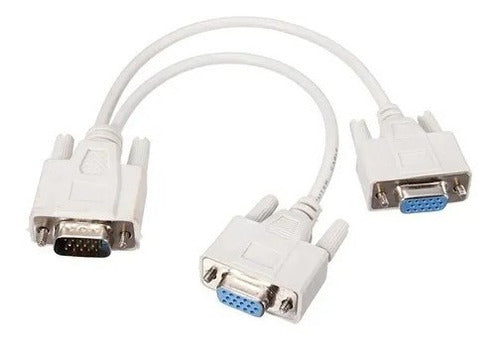 Tubelux Splitter VGA Male to 2 Female VGA Dual Monitor Adapter 1