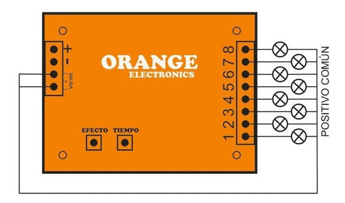 SEC12DC LED Light Sequencer - 12 Channels - 12 to 18 VDC - 4A Orange 1