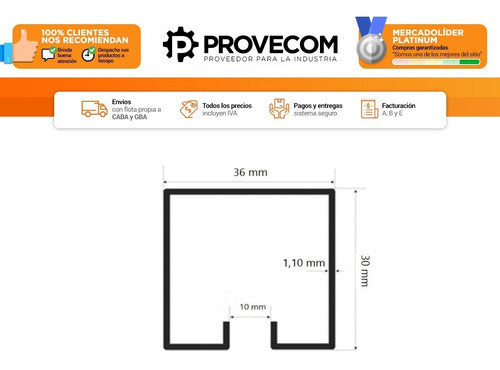 Riel Porton Corredizo Colgante Hd-164 X 6mt | Ducasse 1