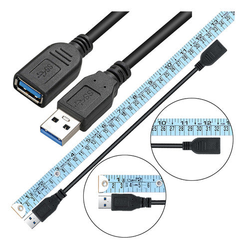 Saitech It Paquete De 4 Cables De Extensin Usb 3.0 De Longit 1