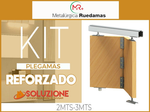 Kit Puerta Plegadiza Mr 3 Mts Reforzado Aluminio Anodizado. 1