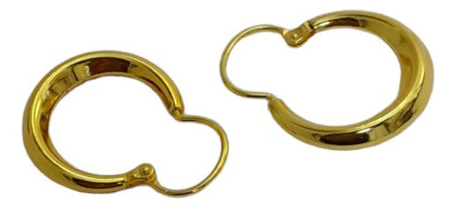 Ariadne Gold Plated 18k Creole Hoop Earrings 2