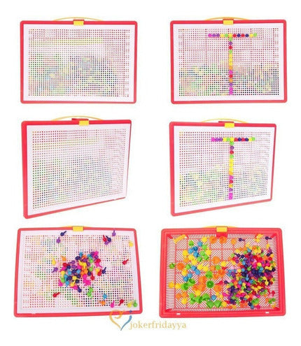 Juguetes Creativos Patrones Mosaico Pegboard Hongos Uñas Rom 5