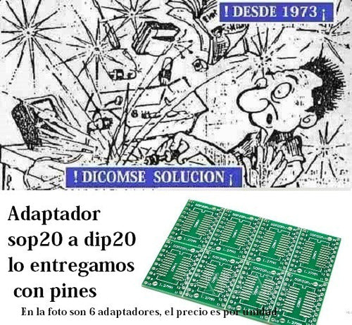 Adapter SOP20 SOIC20 TSSOP20 to DIP20 with Pins 0