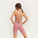 Basset Biker Linda High Compression Shorts - Pink 1