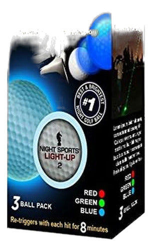 Night Sports Usa Light Up Pelota De Golf (paquete De 3) 0