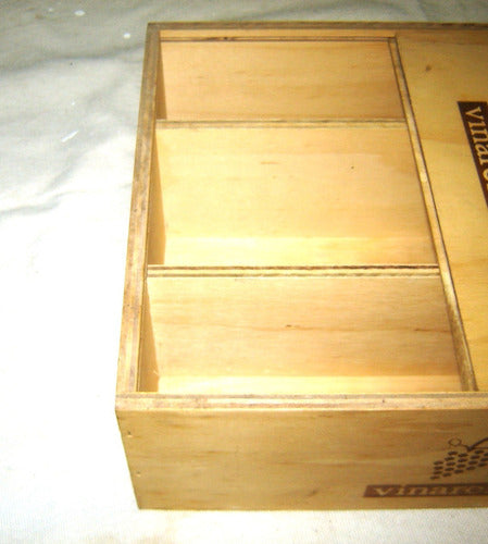 Caja Vacia Vino De Madera - Organizador 2