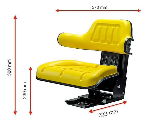 SINOMACH Tractor Seat with Kidney Support 4