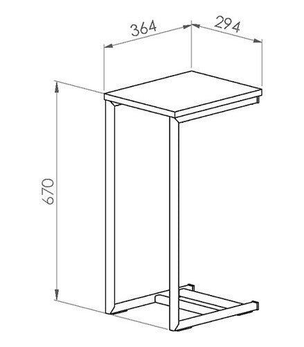 Modern High Side Table with Metal Base and Wooden Top 30