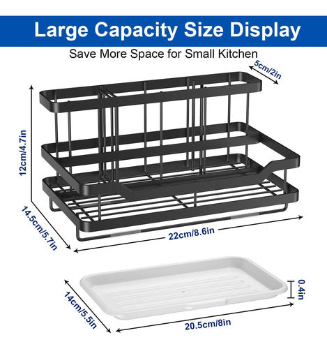 Soporte De Esponja Para Fregadero De Cocina, Estante Escurri 5