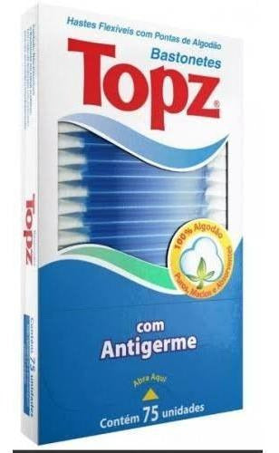 Cotonetes Topz Com 75 Unidades - Kit 10 Cxs. Brinde Algodão 4